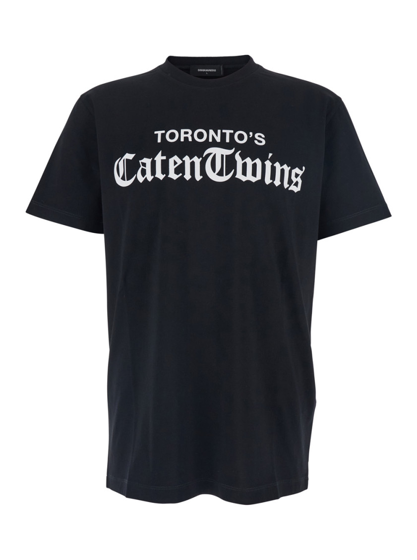 Dsquared2 Black Crewneck T-shirt In Black