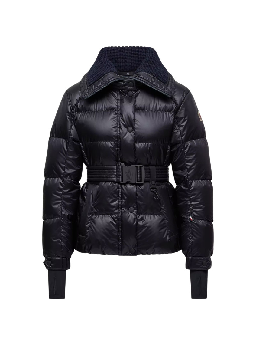 Moncler Grenoble Navy Bataillouse Ski Jacket With Belt In Blue