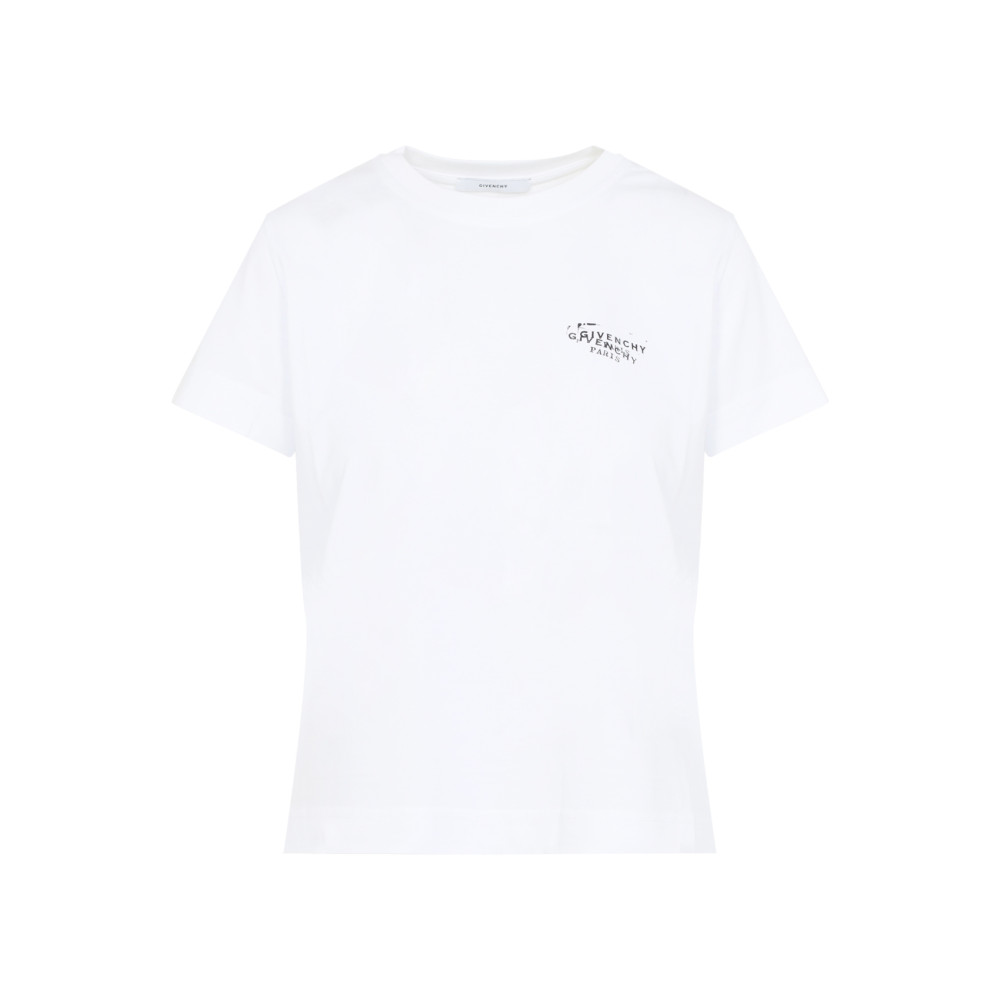 Givenchy Logo-print Fitted T-shirt Clothing In White