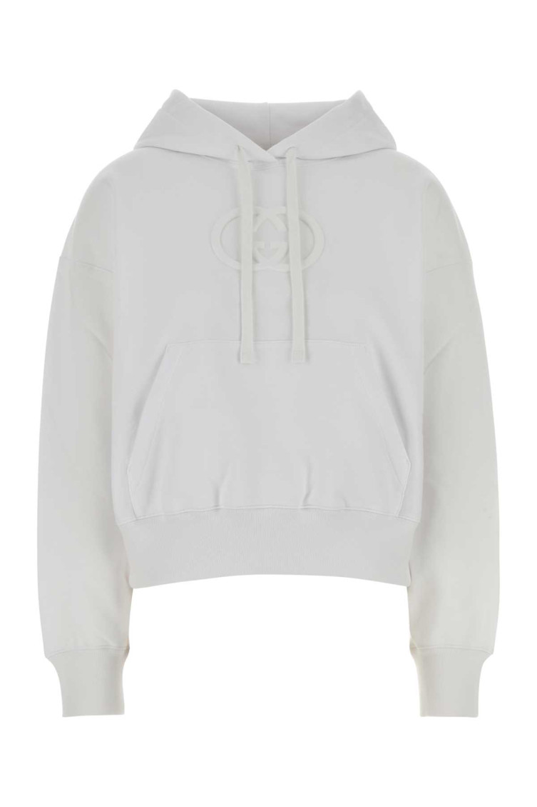 Gucci Women White Cotton Oversize Sweatshirt In White