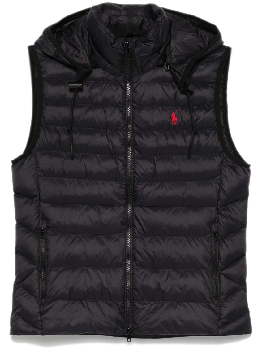 Ralph Lauren Black Quilted Vest In Black