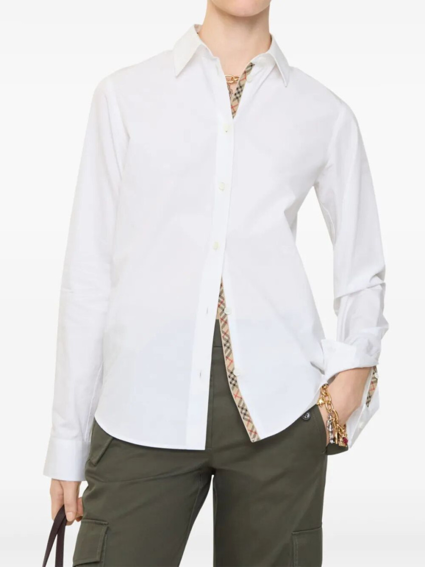 Burberry White Cotton Shirt for Women Online India at Darveys.com