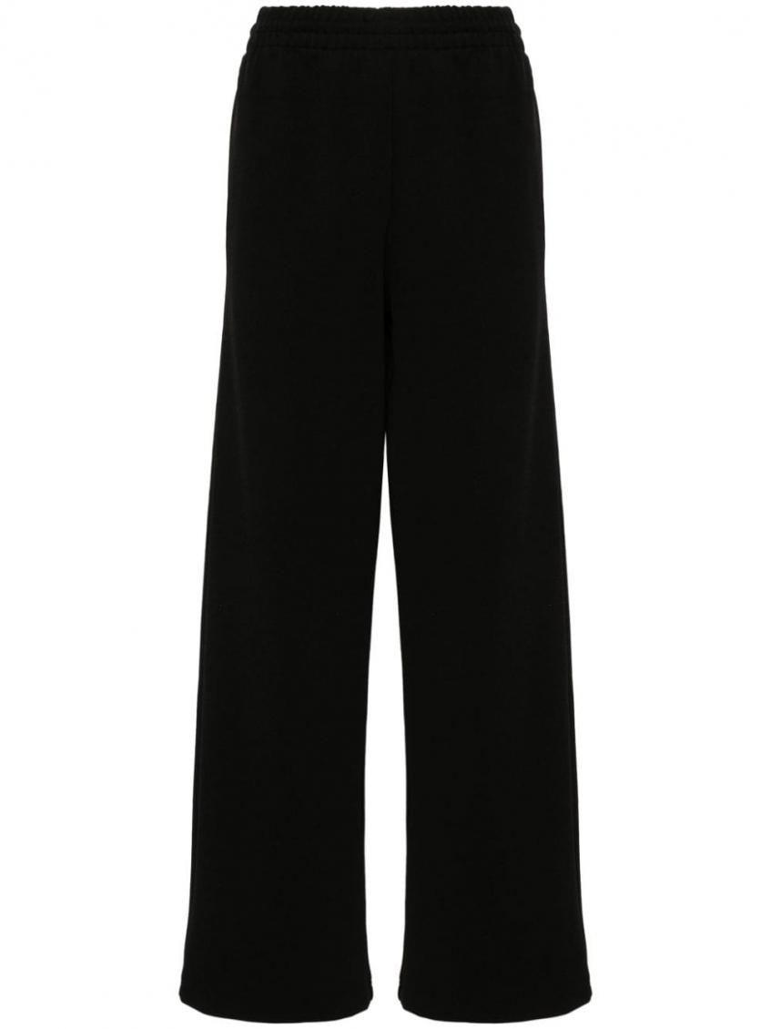 Wardrobe.nyc Ribbed Straight-leg Trousers In Black