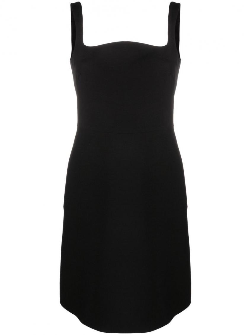 Valentino Open-back Wool And Silk-blend Crepe Mini Dress In Black