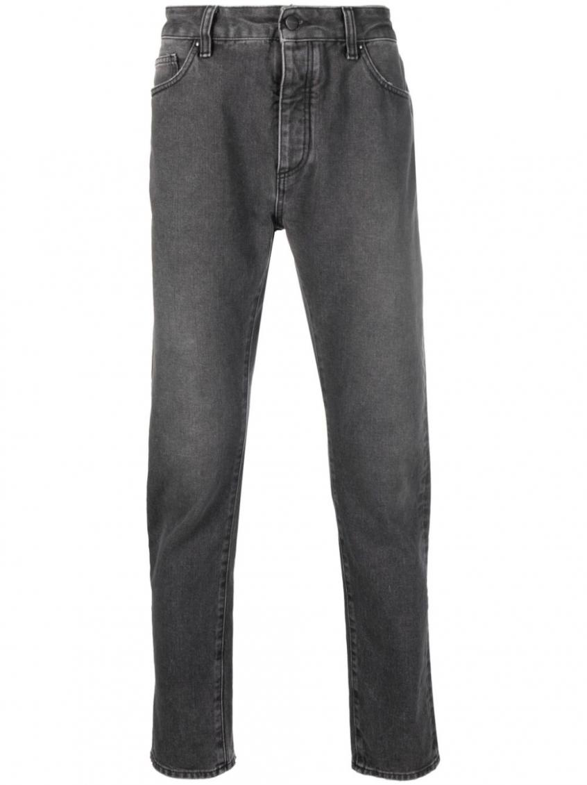 Palm Angels Cotton Denim Jeans In Black