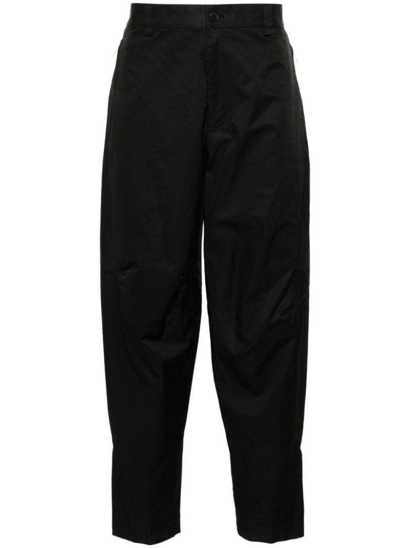 LANVIN BLACK COTTON BLEND BIKER TROUSERS 