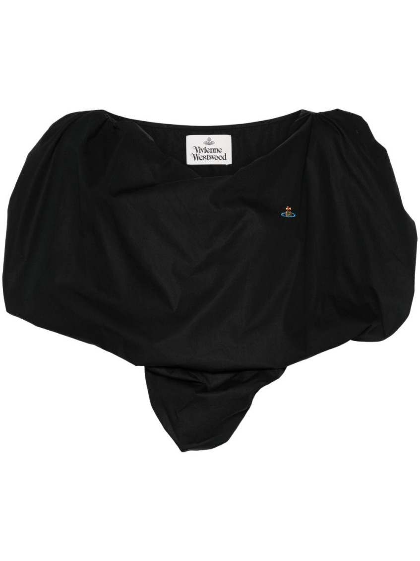 Vivienne Westwood Women Heart Asymmetric Cotton Top In Black