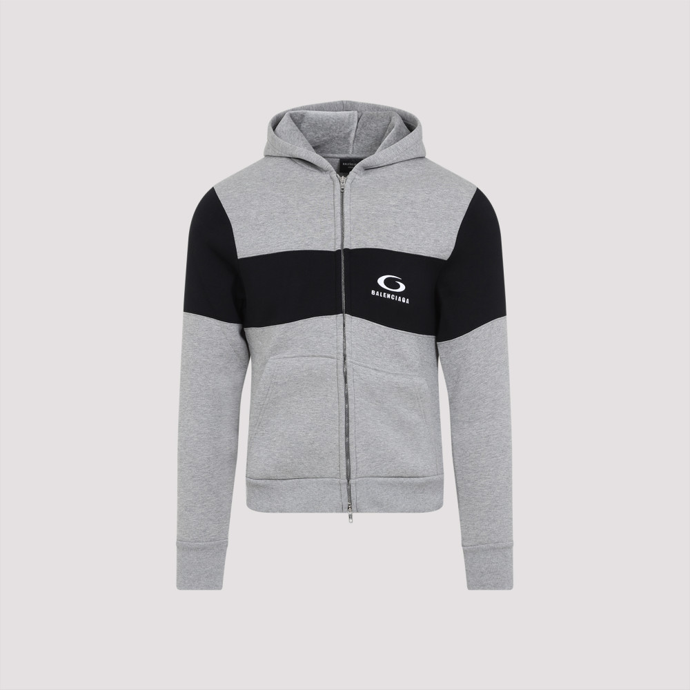 Balenciaga Jersey Hoodie Sweatshirts Grey In Gray