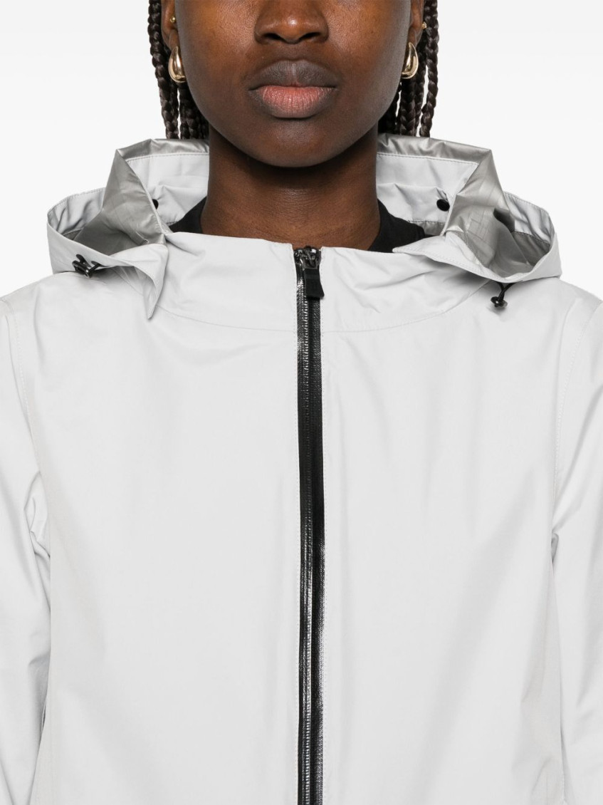 Herno White Gore-Tex Windbreaker Coat for Women Online USA