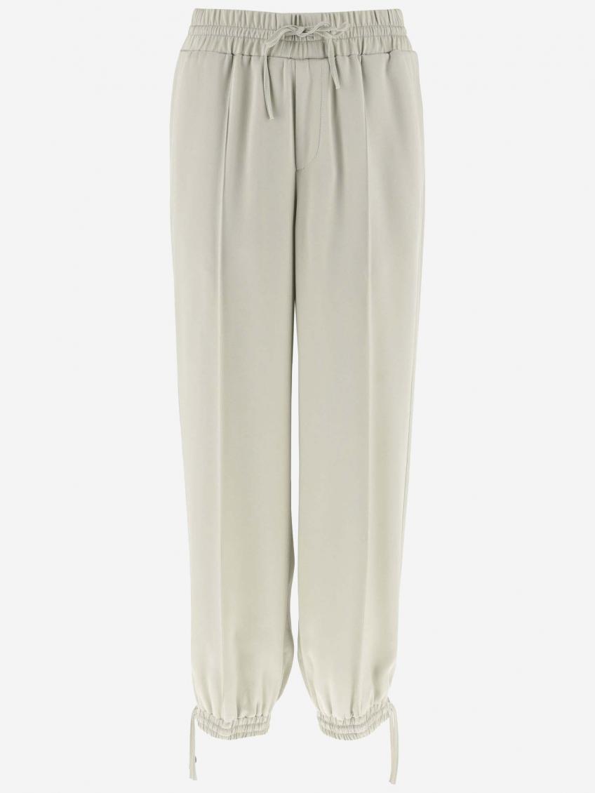 Jil Sander Lightweight Relaxed Fit Joggers With Elastic Details In Beige