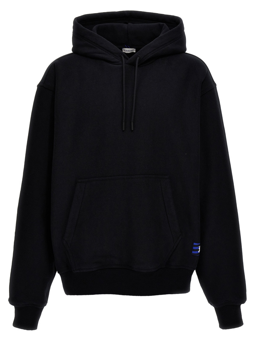 Shop Burberry Black Logo Hoodie