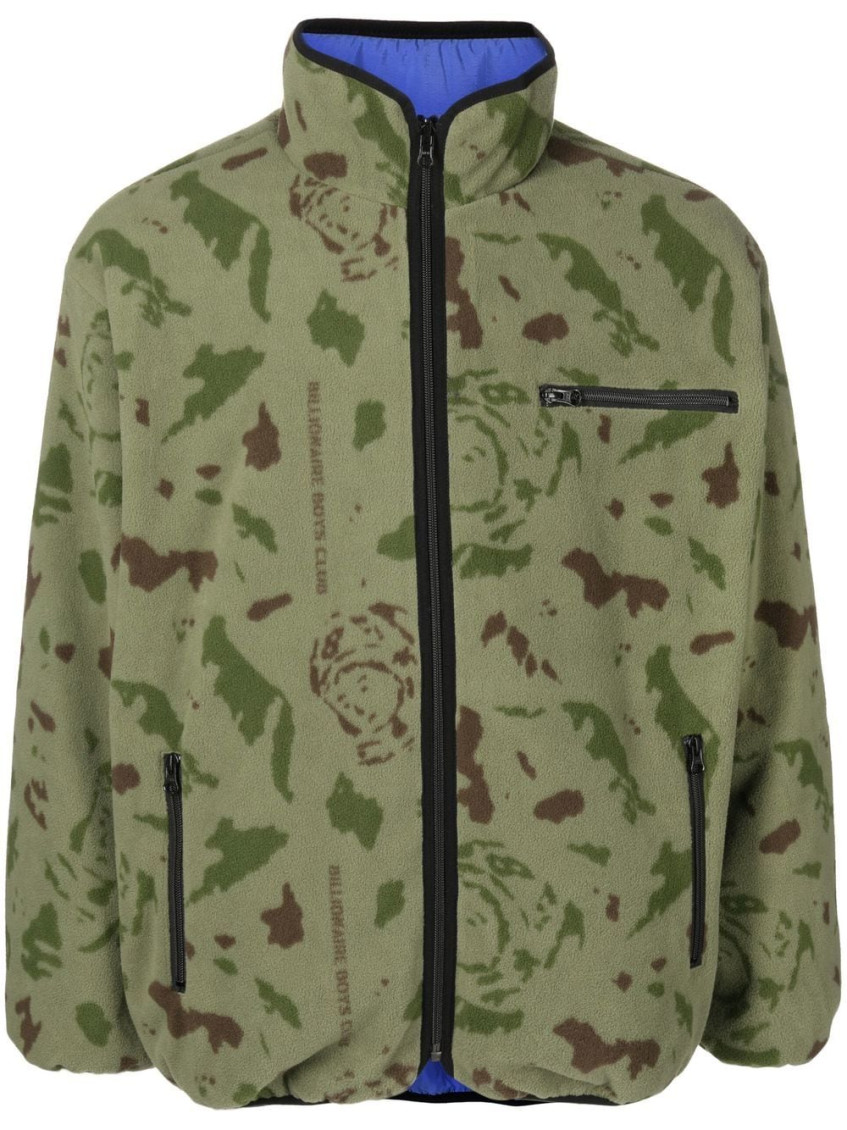 Billionaire Reversible Fleece Jacket In Green