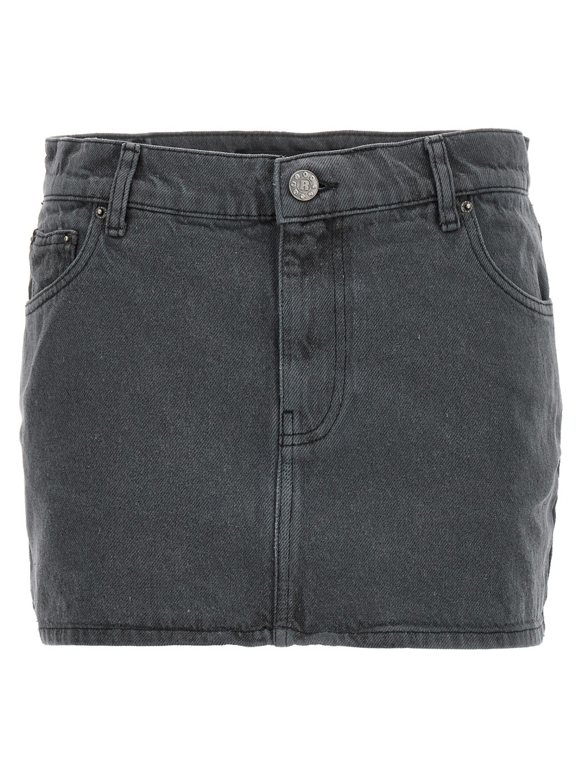 Shop Rotate Birger Christensen Grey Denim Skirt