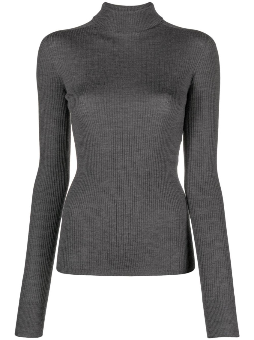 Shop Sportmax Grey Turtle-neck Sweater