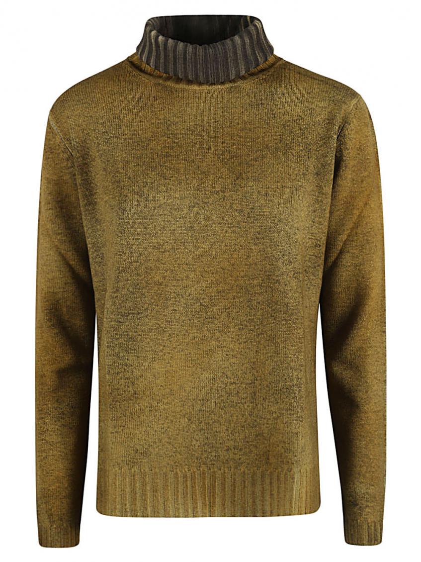Alessandro Aste Wool And Cashmere Blend Turtleneck Sweater In Taupe