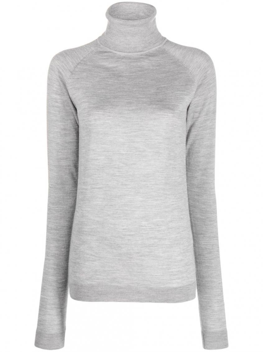 Armarium Wool And Cashmere Blend High Neck Sweater In Grey