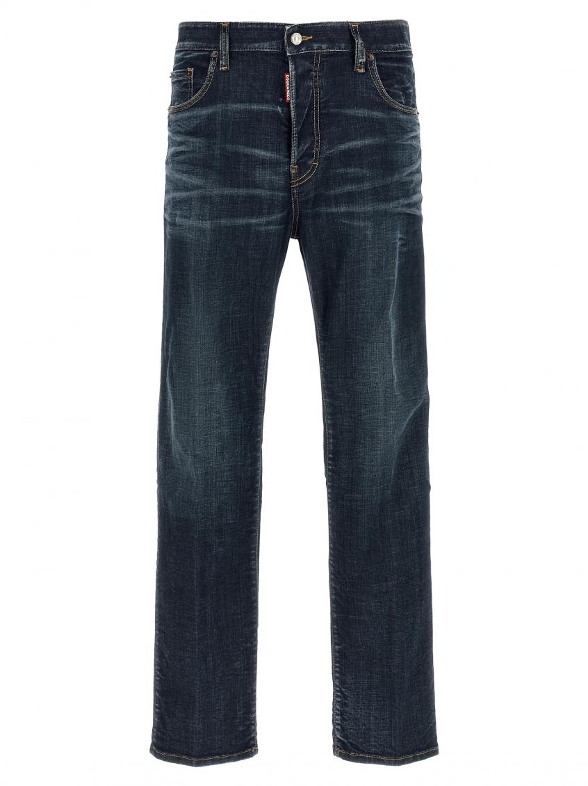 Dsquared2 642 Dark Pressed Wash Jeans In Blue