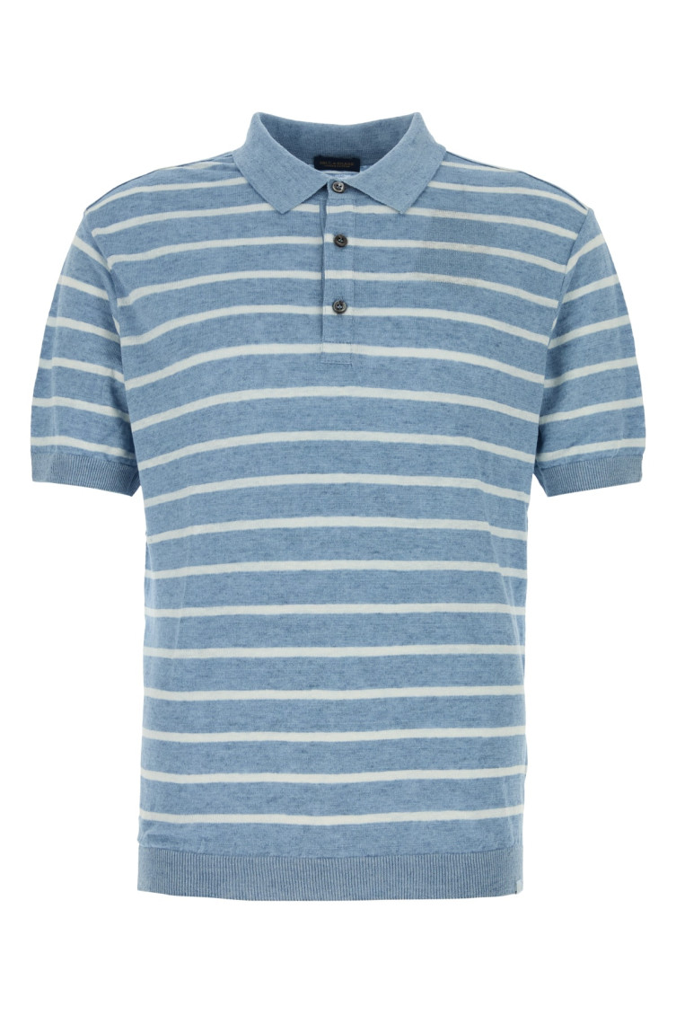 Shop Paul & Shark Blue Short Sleeves Striped Polo