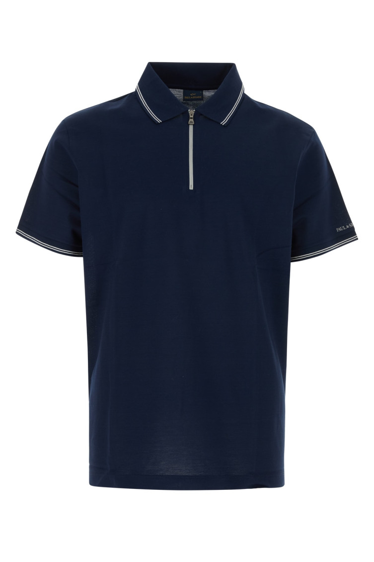 Paul & Shark Blue Short Sleeve Logo Polo