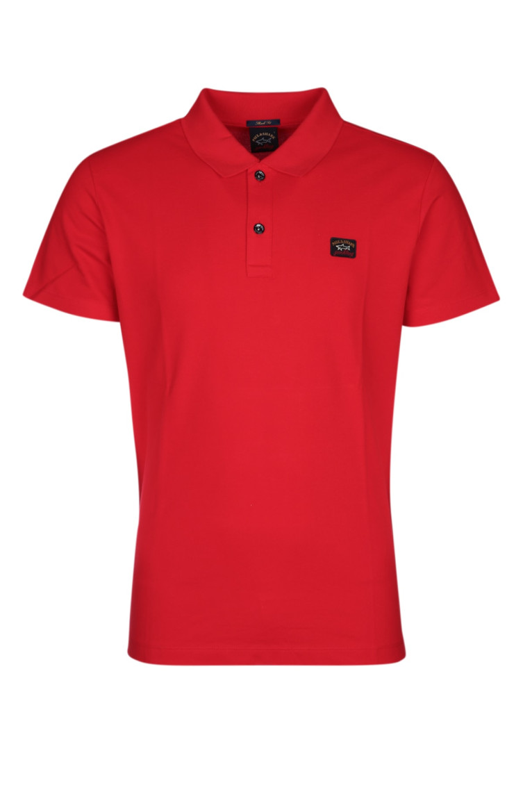 Shop Paul & Shark Red Short Sleeve Logo Polo