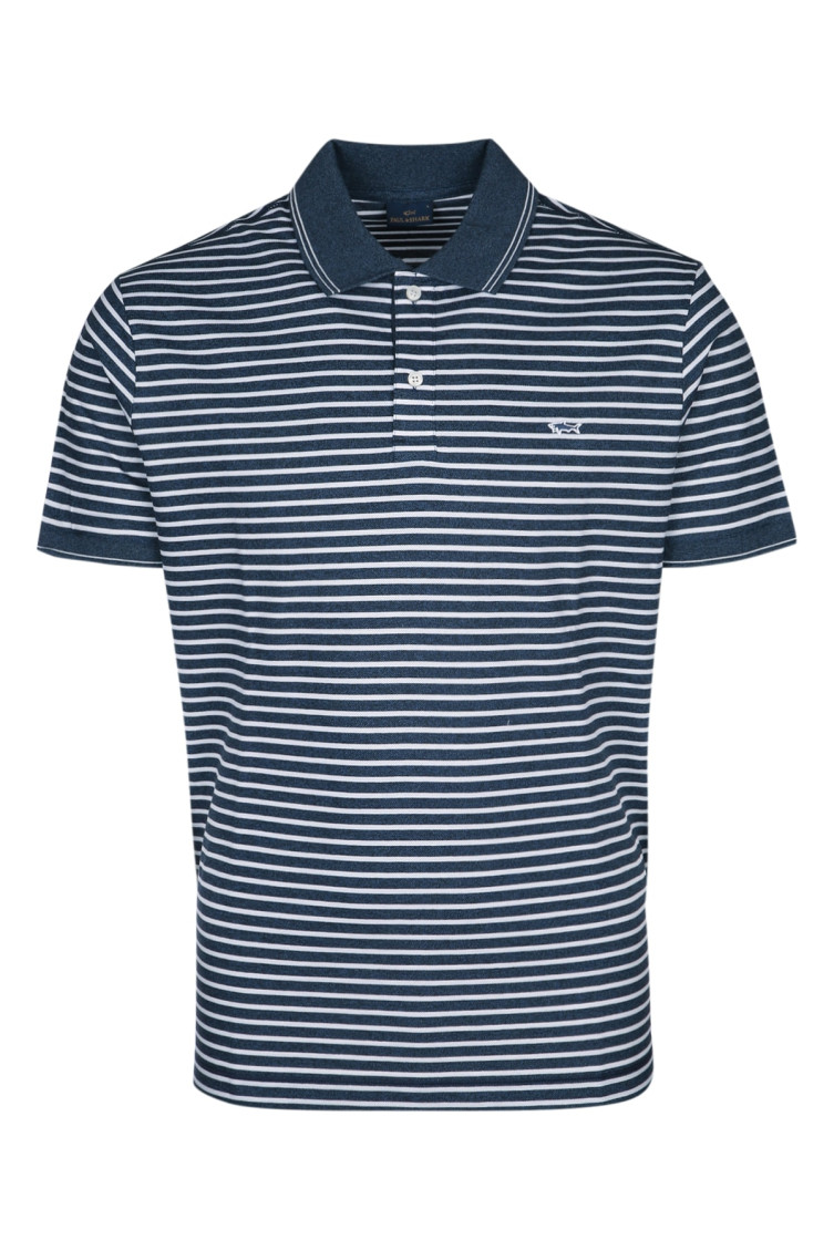 Paul & Shark Blue Short Sleeves Logo Polo