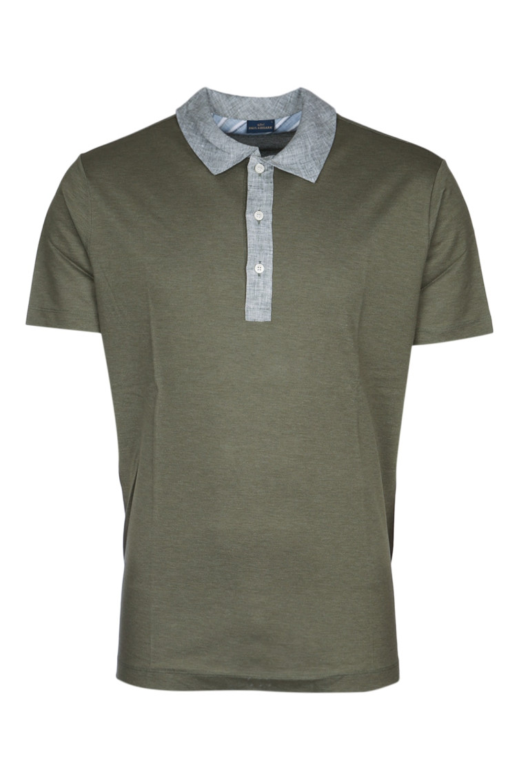 Shop Paul & Shark Green Cotton Solid Polo
