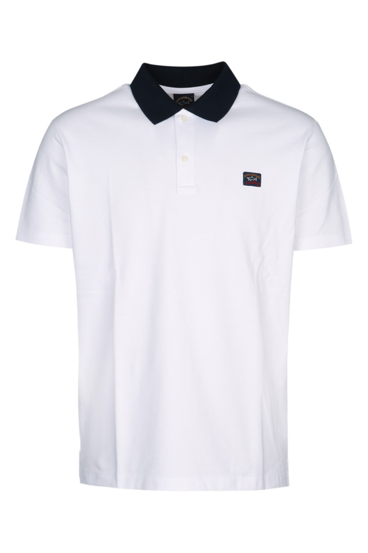 Shop Paul & Shark White Short Sleeves Logo Polo