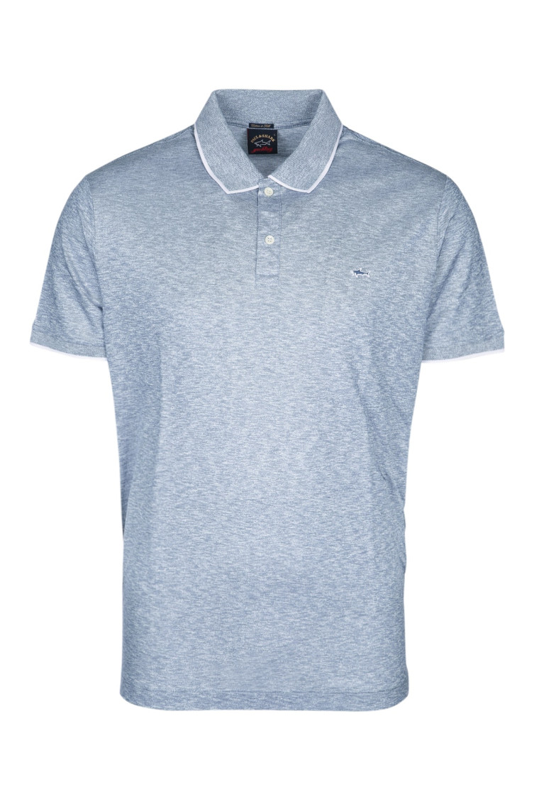 Shop Paul & Shark Blue Short Sleeves Logo Polo