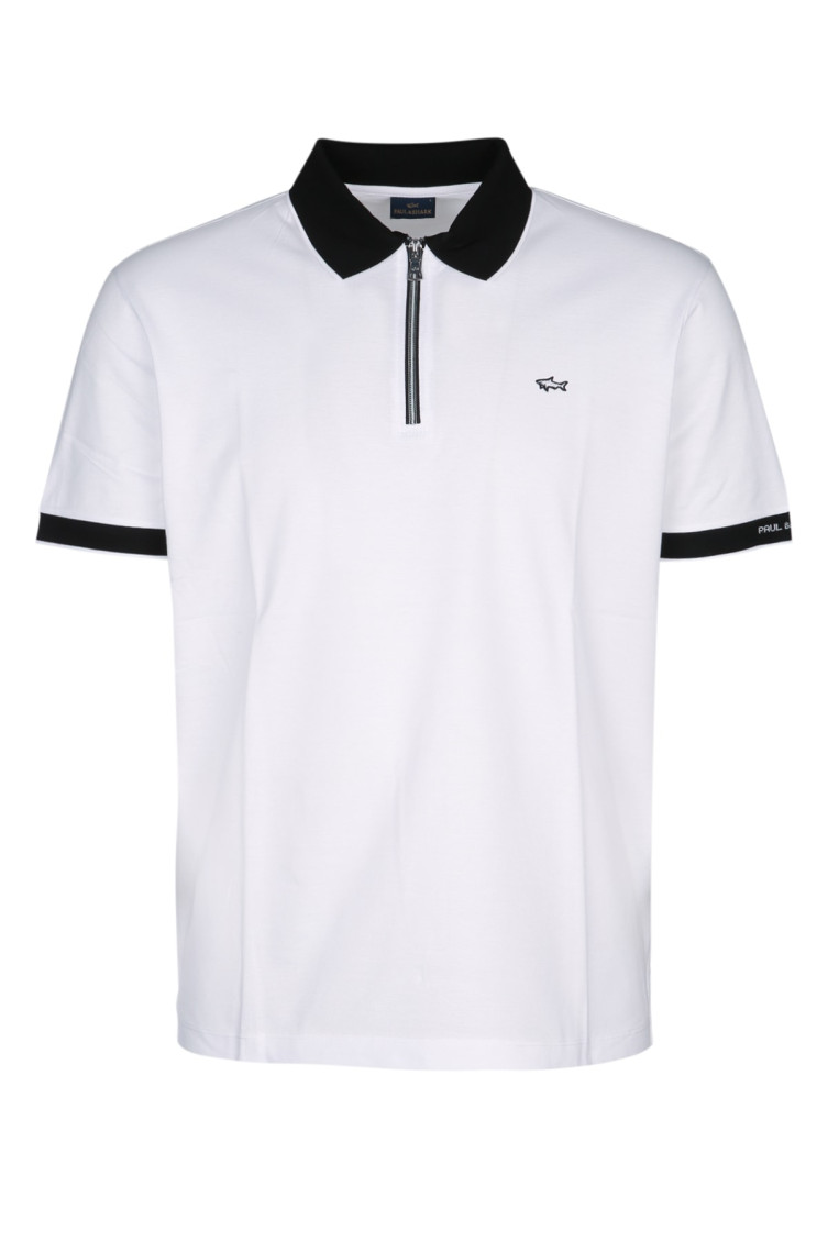 Shop Paul & Shark White Short Sleeves Logo Polo