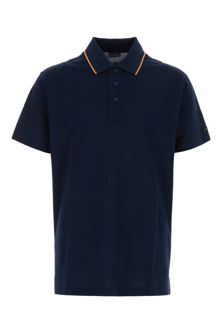 Shop Paul & Shark Blue Short Sleeves Logo Polo