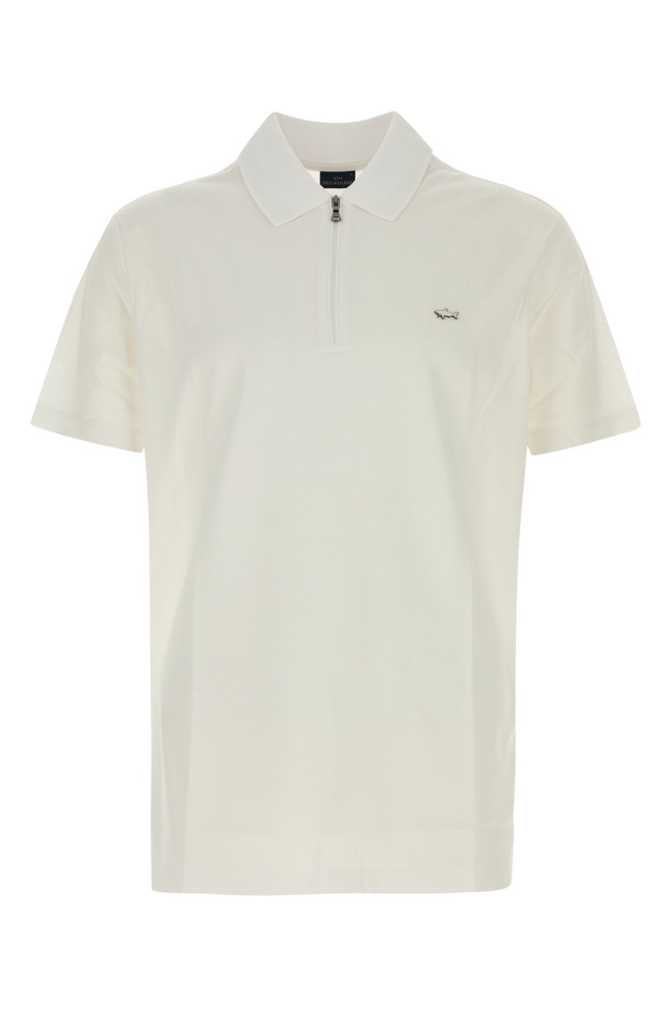 Shop Paul & Shark White Short Sleeves Logo Polo