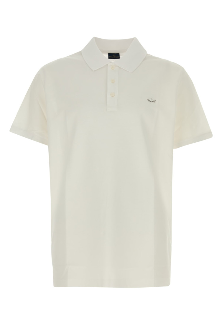 Shop Paul & Shark White Short Sleeves Logo Polo
