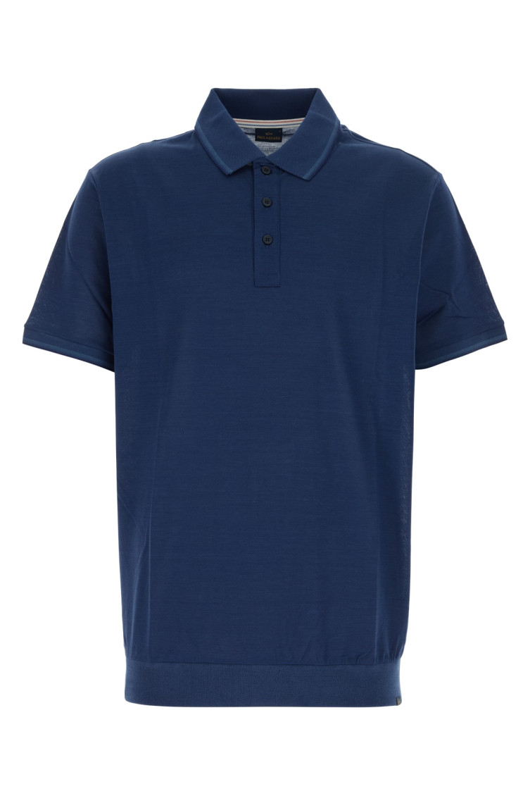 Shop Paul & Shark Blue Short Sleeves Solid Polo