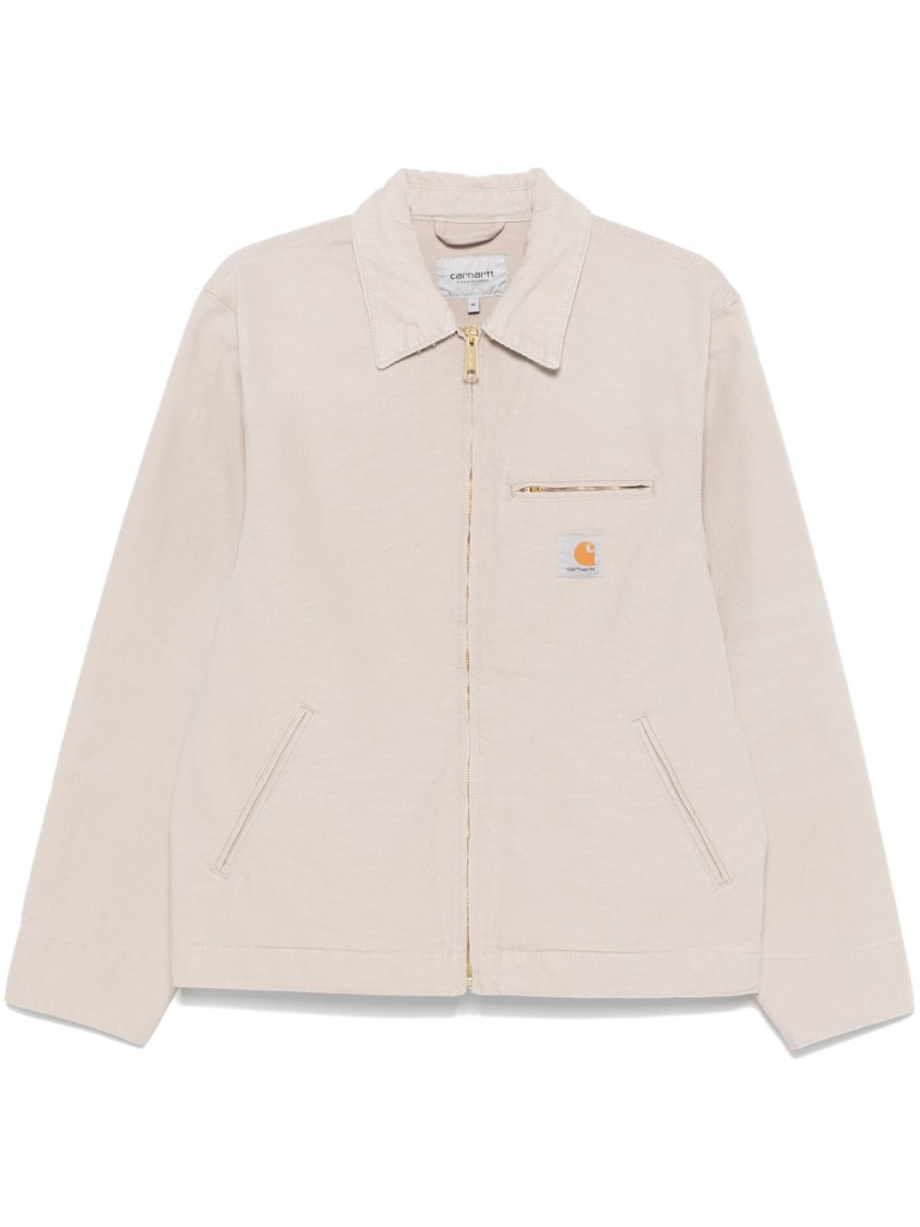 Carhartt Canvas Jacket Zip Pockets In Neutral