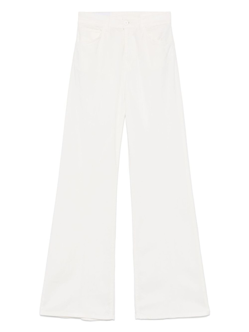 Dondup White High-waist Wide-leg Jeans