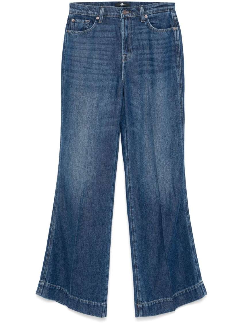 SEVEN BLUE FLARED LEG DENIM JEANS