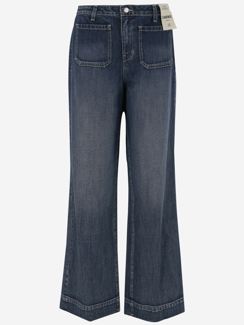 L Agence Dark Grey Washed Jeans