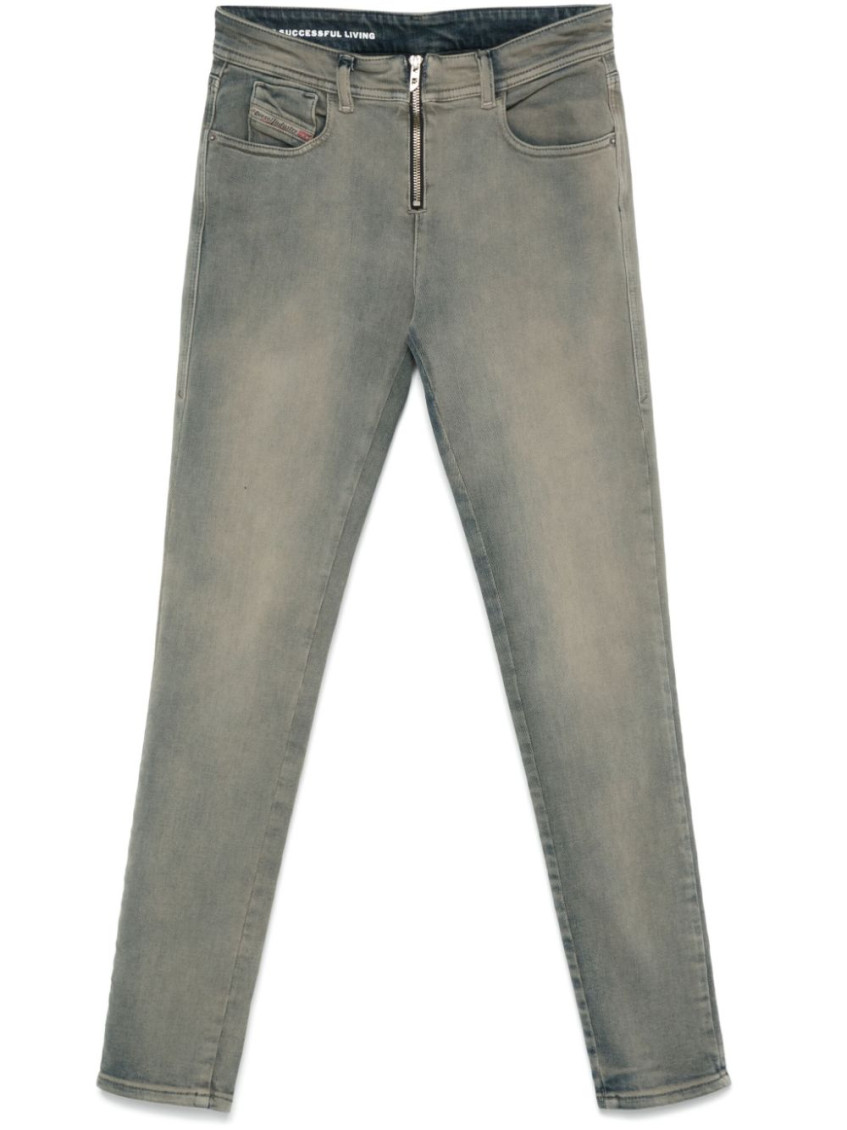 Shop Diesel Grey Skinny Denim Jeans