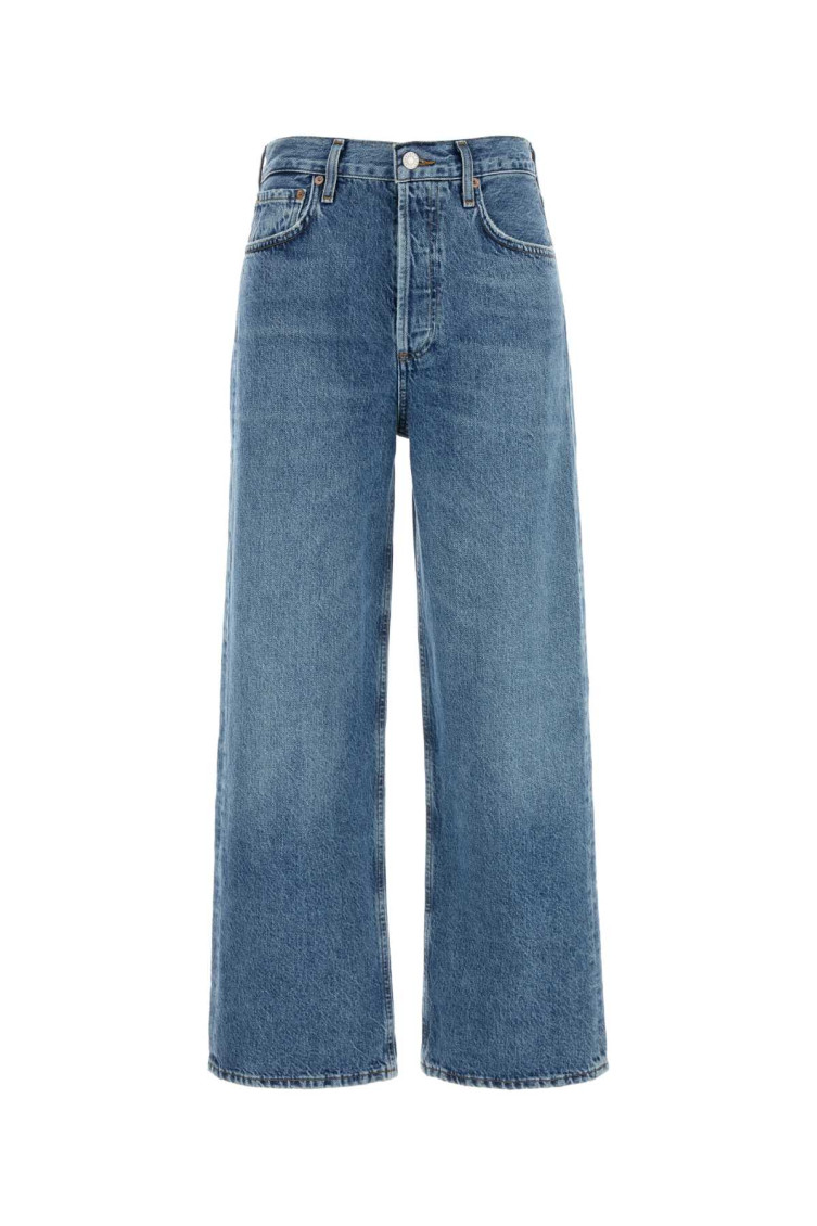 AGOLDE BLUE DENIM SHRINE JEANS