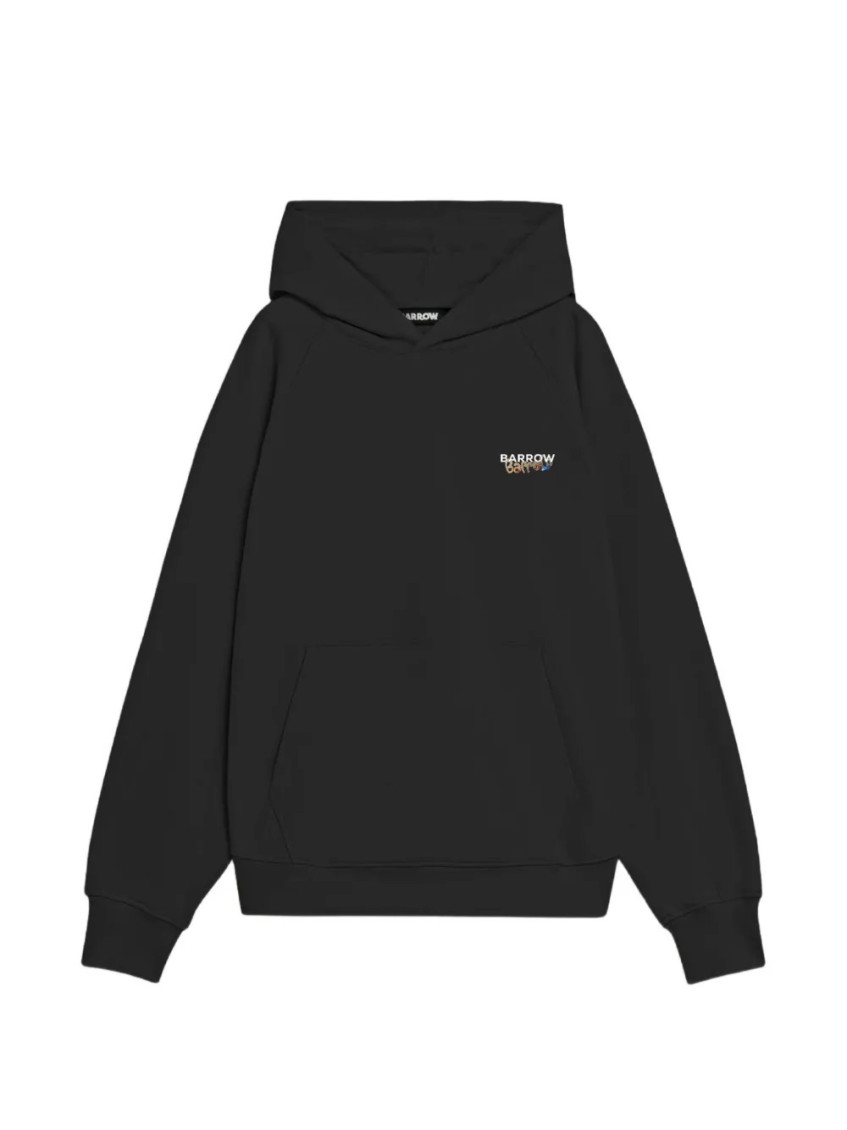 Barrow's Black Solid Hood Sweatshirt