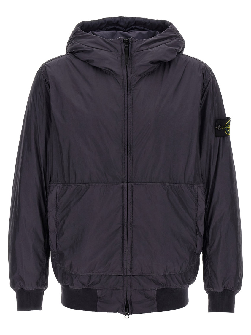 Stone Island Blue Crinkle Reps Ny Bomber Jacket