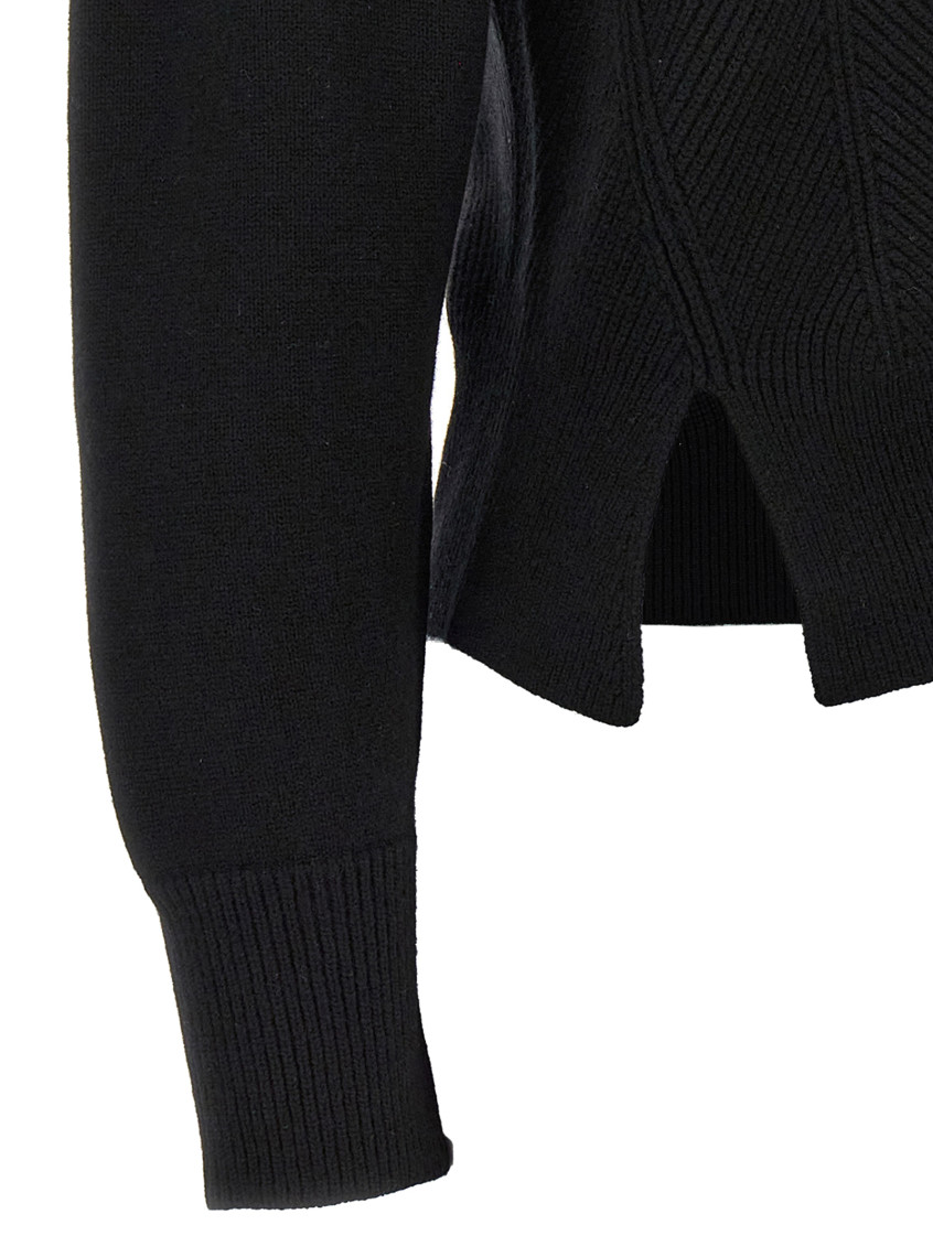 Alexander McQueen Black Chevron Corset Sweater for Women Online