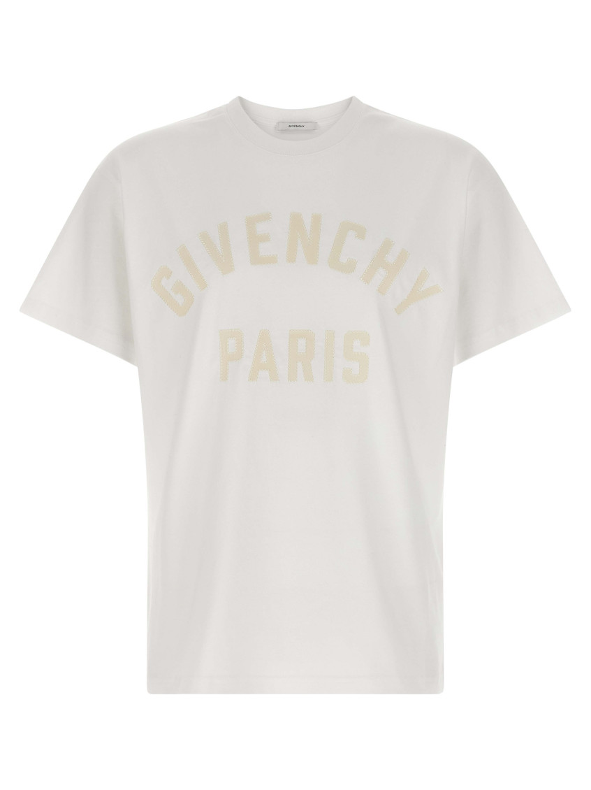 Givenchy Logo Lettering Crewneck T-shirt In White