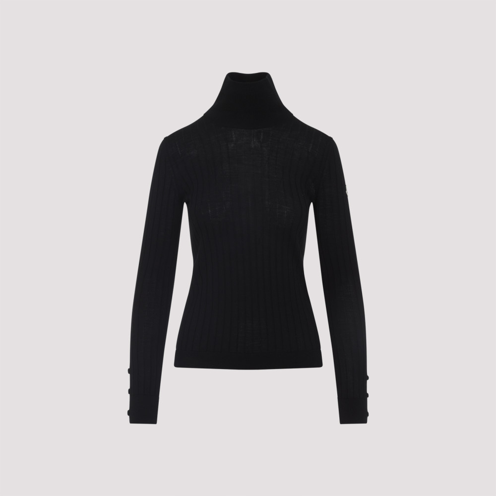 Moncler Black Wool Turtle Neck Sweater