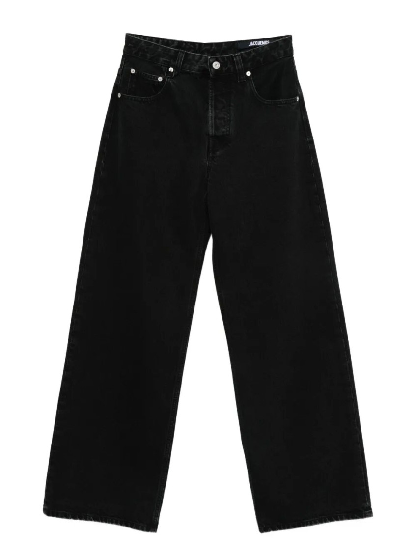 Jacquemus Black The Wide De-nmes Denim Jeans
