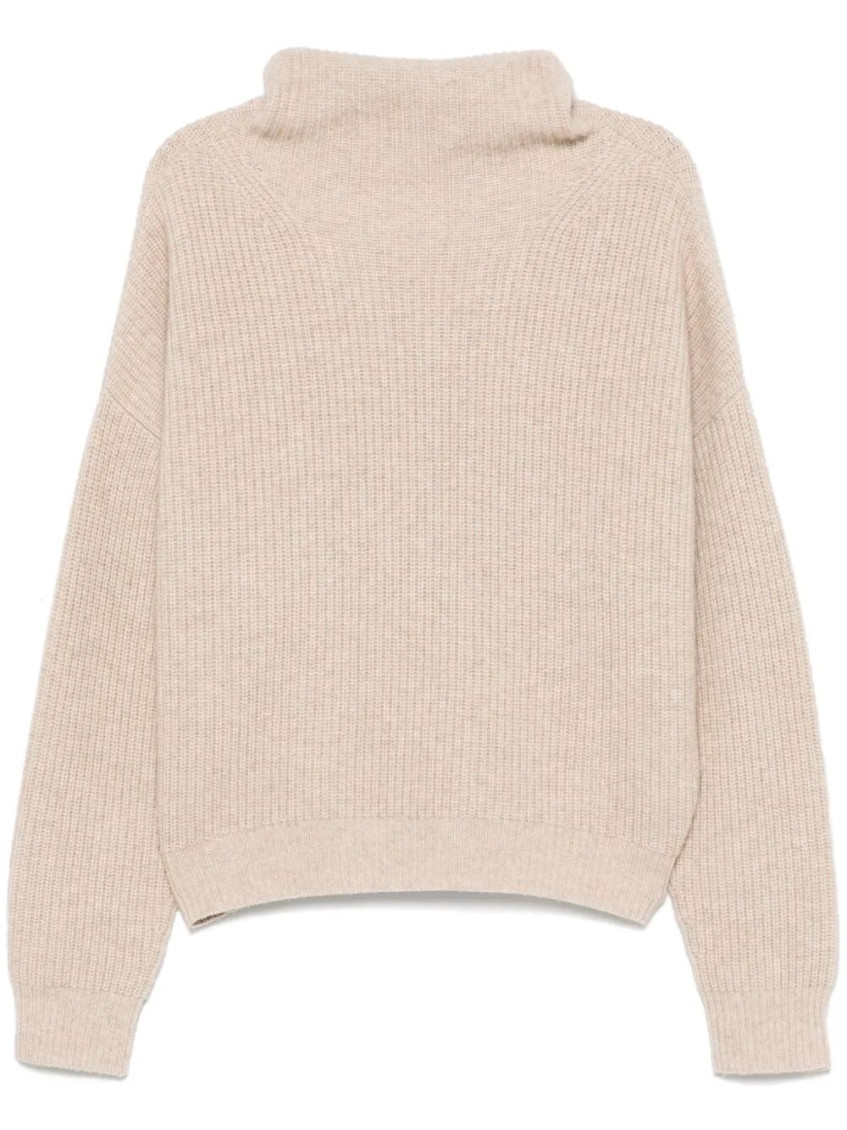 Isabel Marant Brooke Cashmere And Merinos Wool Sweater In Neutral