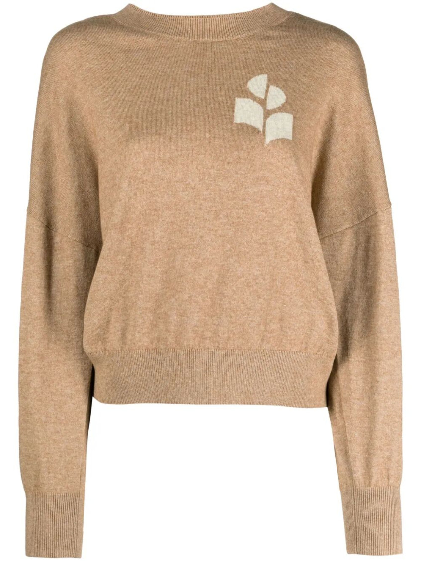 Isabel Marant Étoile Isabel Marant Etoile Marisans Sweater With Logo Intarsia In Brown