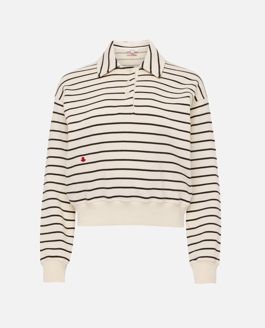 Jw Anderson White Polo Sweatshirt In Neutral
