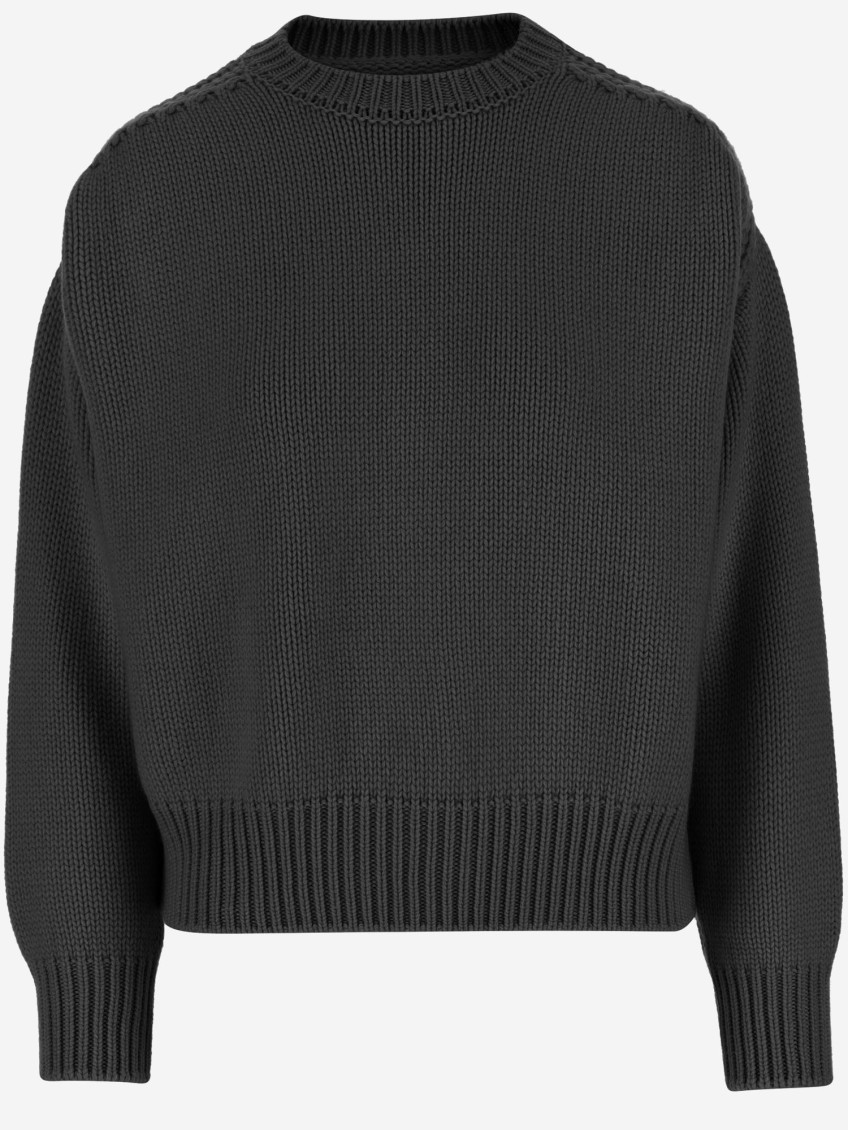 Sa Su Phi Ribbed Crew-neck Sweater In Black