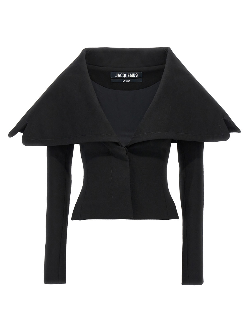 Shop Jacquemus Black La Veste Giacca Blazer